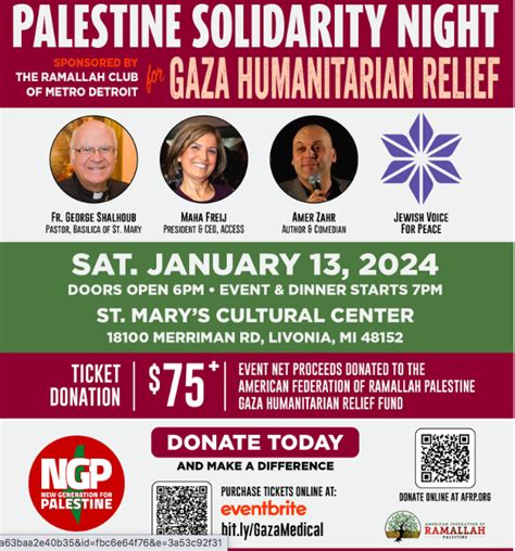 Palestine Solidarity Night for Gaza Humanitarian Relief - Event - Arab ...