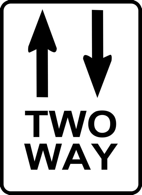 Clipart - Two Way Sign