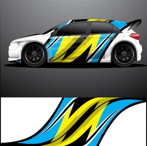 Premium Vector | Rally car decal graphic wrap