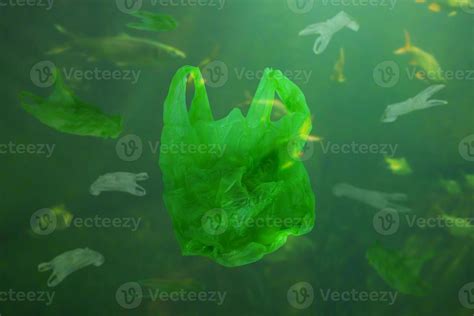 Plastic bag pollution underwater ocean background 12475129 Stock Photo at Vecteezy