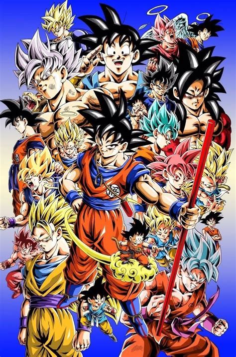 All Goku Forms | Anime dragon ball super, Dragon ball goku, Dragon ball ...