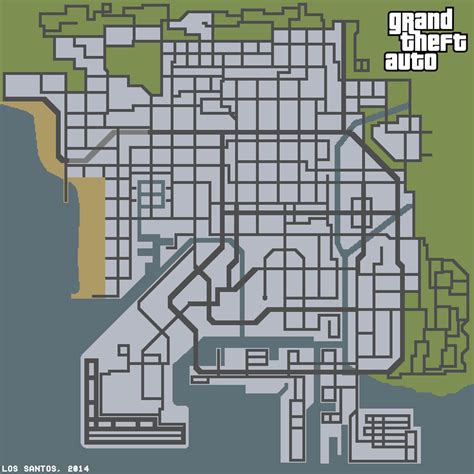 Fan map of a 'Chinatown Wars' style GTA V spinoff game set in Los ...