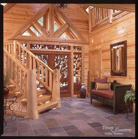 Cedar Log Home Interiors | Log Cabin Interiors Photo Gallery | Michigan ...