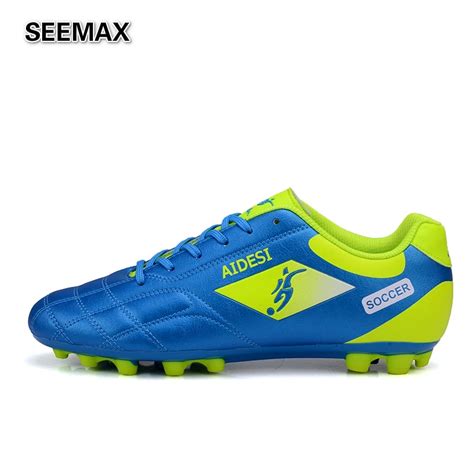 2016 Outdoor Soccer Shoes Men Women Brands Soccer Cleats Leather HG AG ...