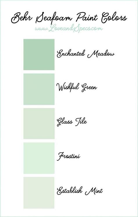 The BEST seafoam paint colors in a range of mint green and sage green ...