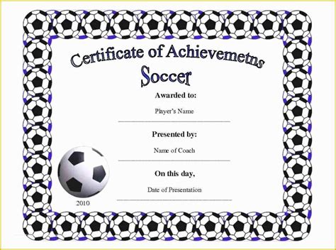 Soccer Award Certificate Templates Free Of Free Printable Football Certificates Template ...