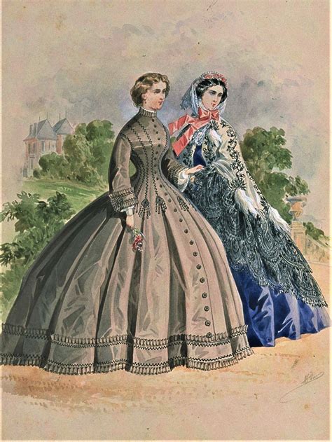 La Mode Illustree - 1861 | Civil war fashion, Historical fashion, Victorian fashion