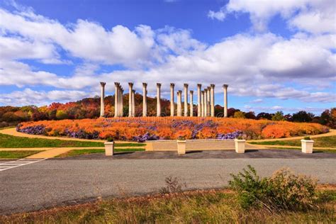 Washington DC National Arboretum Capitol Columns Autumn Stock Photo ...