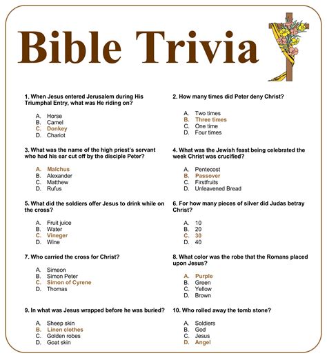 4 Best Images of Printable Christmas Bible Trivia - Christian Christmas Trivia Questions and ...