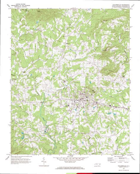 Taylorsville topographic map, NC - USGS Topo Quad 35081h2