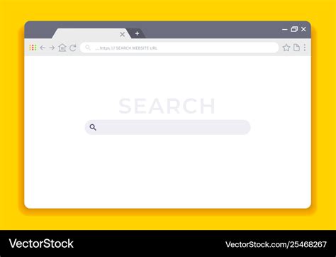 Browser interface website window mockup internet Vector Image