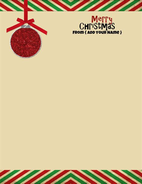 Free Personalized Christmas Stationery