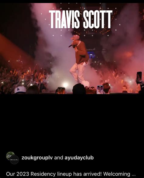 Zouk Nightclub revealed their 2023 residency couple days ago and sounds like Travis Scott is ...