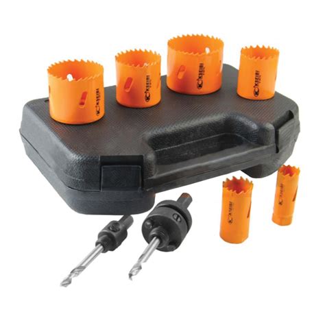 H.S.S. Bi-metal Hole Saw Set | Holesaw Kits | Drill Bits & Drill Accessories | Threading ...