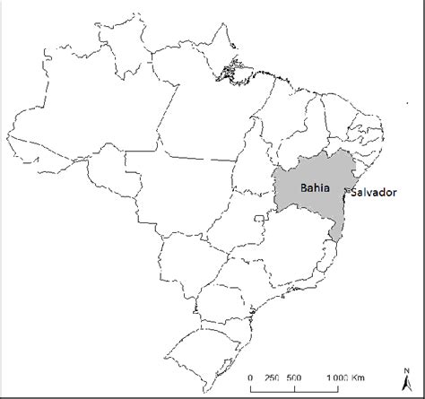 The location of Bahia and Salvador in Brazil. | Download Scientific Diagram