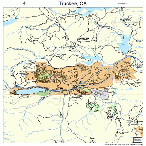 Truckee California Street Map 0680588