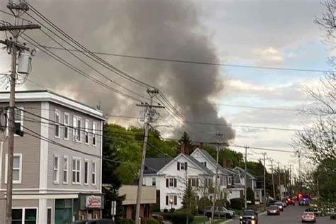 Bangor Crews Battle Fire after Explosion on Center Street Ave.