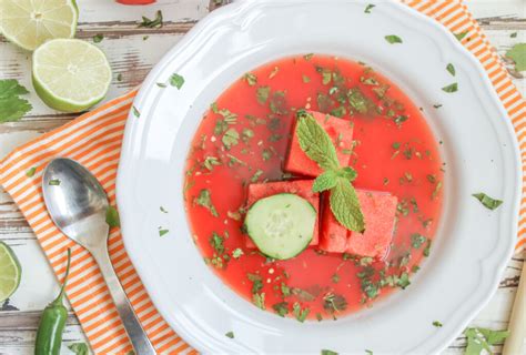 Spicy Watermelon Gazpacho Soup