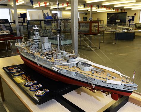 Gold medal winning model of HMS Warspite at Devonport Naval Heritage ...