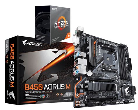 AMD RYZEN 5 3500X 6-Core 3.6 GHz (4.1 GHz Max Boost) + AORUS B450M Motherboard Bundle