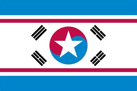 My design for a Unified Korea flag : r/vexillology