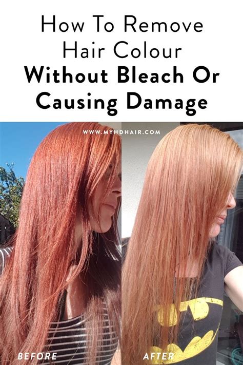 How To Remove Hair Colour Without Bleach Or Causing Damage in 2021 | Hair color remover, Red ...