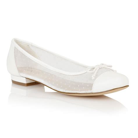 Lotus Damsel Flat Shoes in White | Lyst