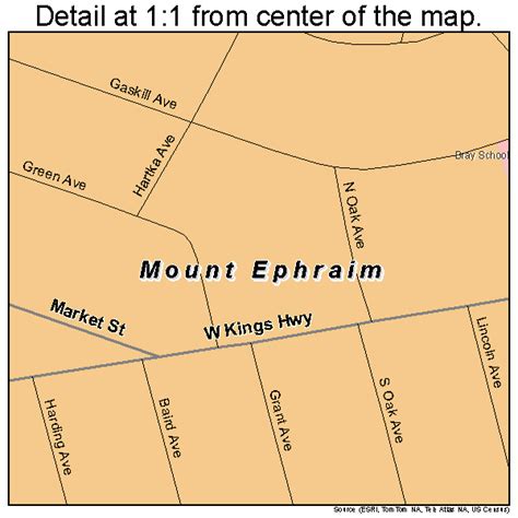 Mount Ephraim New Jersey Street Map 3448750