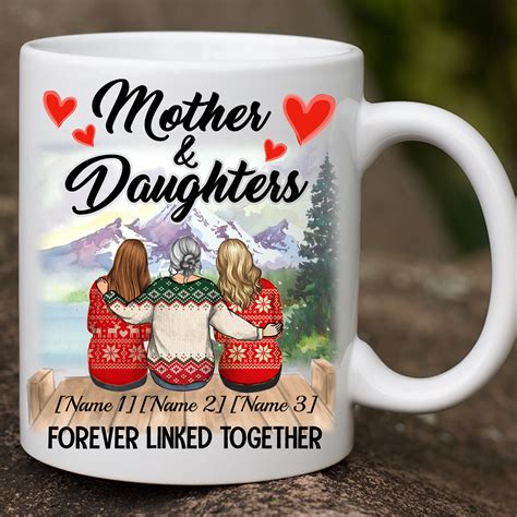 Mother 2 Daughters Mug Personalized | Personalized Mother And Daughters Mug | CubeBik