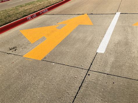 Directional Arrow Parking Lot Stenciling Raleigh, NC - Parking Lot Striping Raleigh