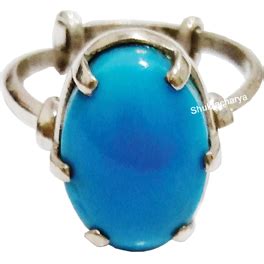 Natural Firoza (Turquoise); Silver Ring; Original & Certified Astrology ...