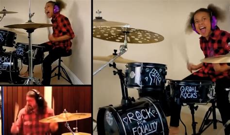 10 Year Old Continues Her Drum Battle With Dave Grohl - I Love Classic Rock