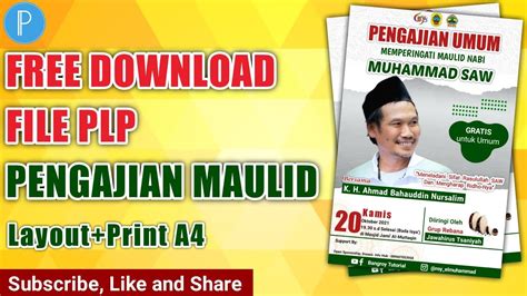 Download Desain Pamflet Pengajian Maulid Nabi di Android - YouTube