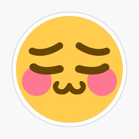 Uwu Emoji Face Stickers | Redbubble