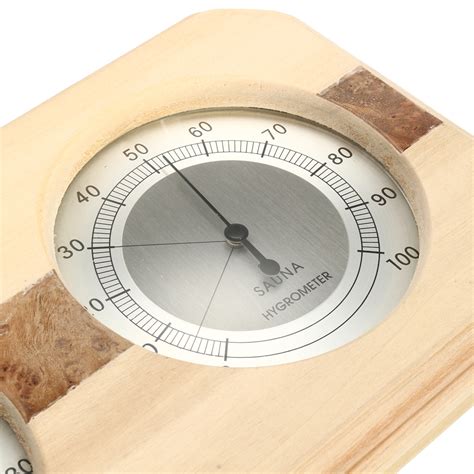 wooden sauna hygrothermograph thermometer hygrometer sauna room accessory Sale - Banggood.com