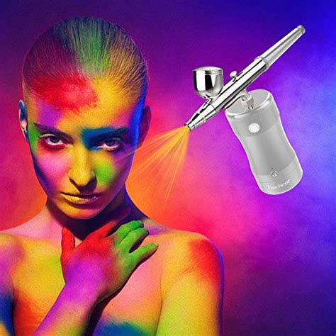 COSSCCI Handheld Airbrush Kit, Mini Air Compressor Spray Gun Set Single Action USB Rechargeable ...