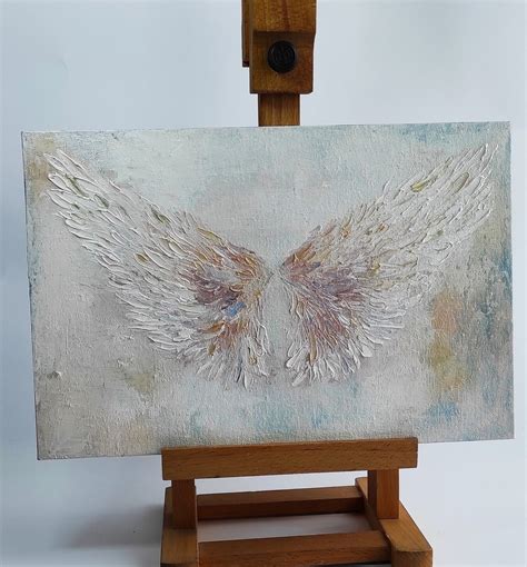 Angel Wings Painting Real Oil Painting Heaven Painting Impasto - Etsy