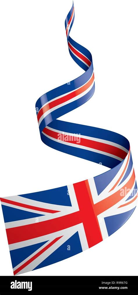 United Kingdom flag, vector illustration on a white background Stock ...