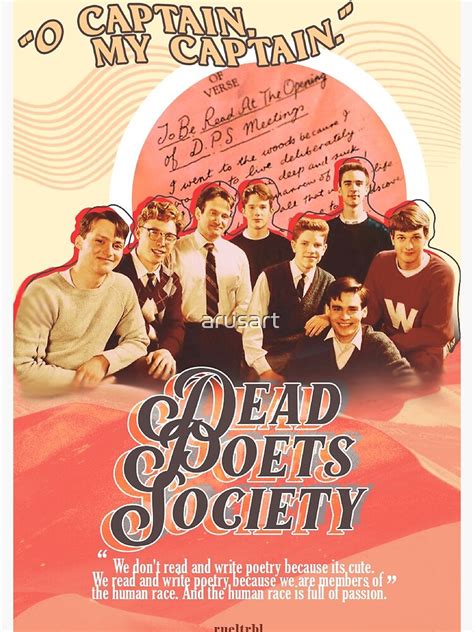 "Dead Poets Society Poster" Spiral Notebook for Sale by arusart | Redbubble