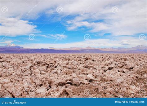 Salt Flats in the Atacama Desert Stock Image - Image of white, range ...