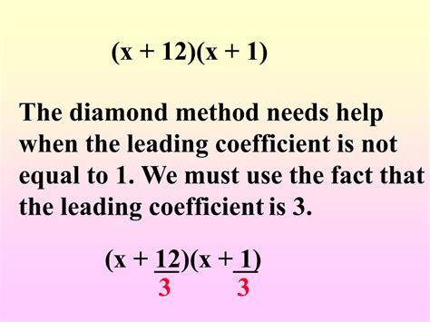 PPT - Factoring Polynomials The Diamond Method PowerPoint Presentation - ID:3322352