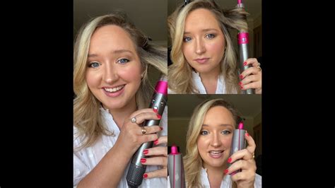 Dyson Air Wrap review on frizzy, curly hair - YouTube