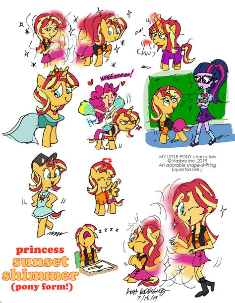 Princess Sunset Shimmer (Pony Form, in Color) by NewportMuse on DeviantArt