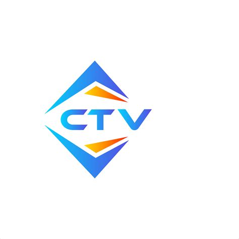 CTV abstract technology logo design on white background. CTV creative ...