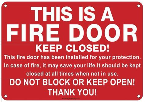 FIRE DOOR SIGN