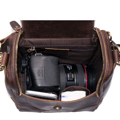 Vintage Small Leather DSLR Men and Women Camera Bag – icambag