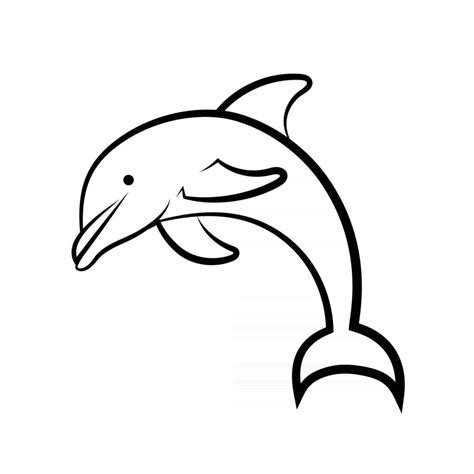 Dolphin Outline Template