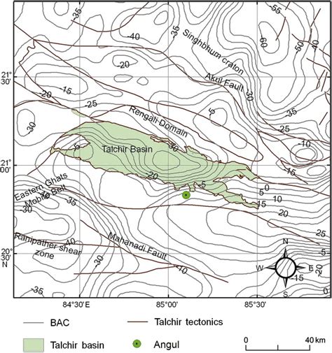 Bouguer Gravity Anomaly contour map as extracted from the regional... | Download Scientific Diagram