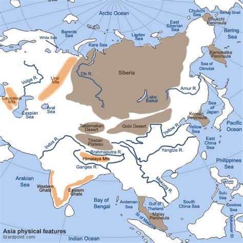 Test your geography knowledge - Eurasia: Physical | Lizard Point Quizzes