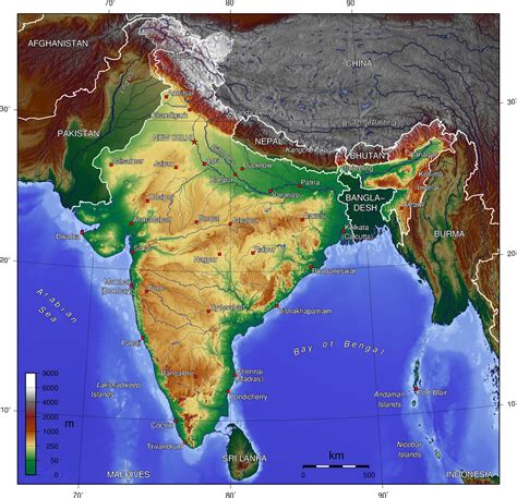 physical features of India class 9th